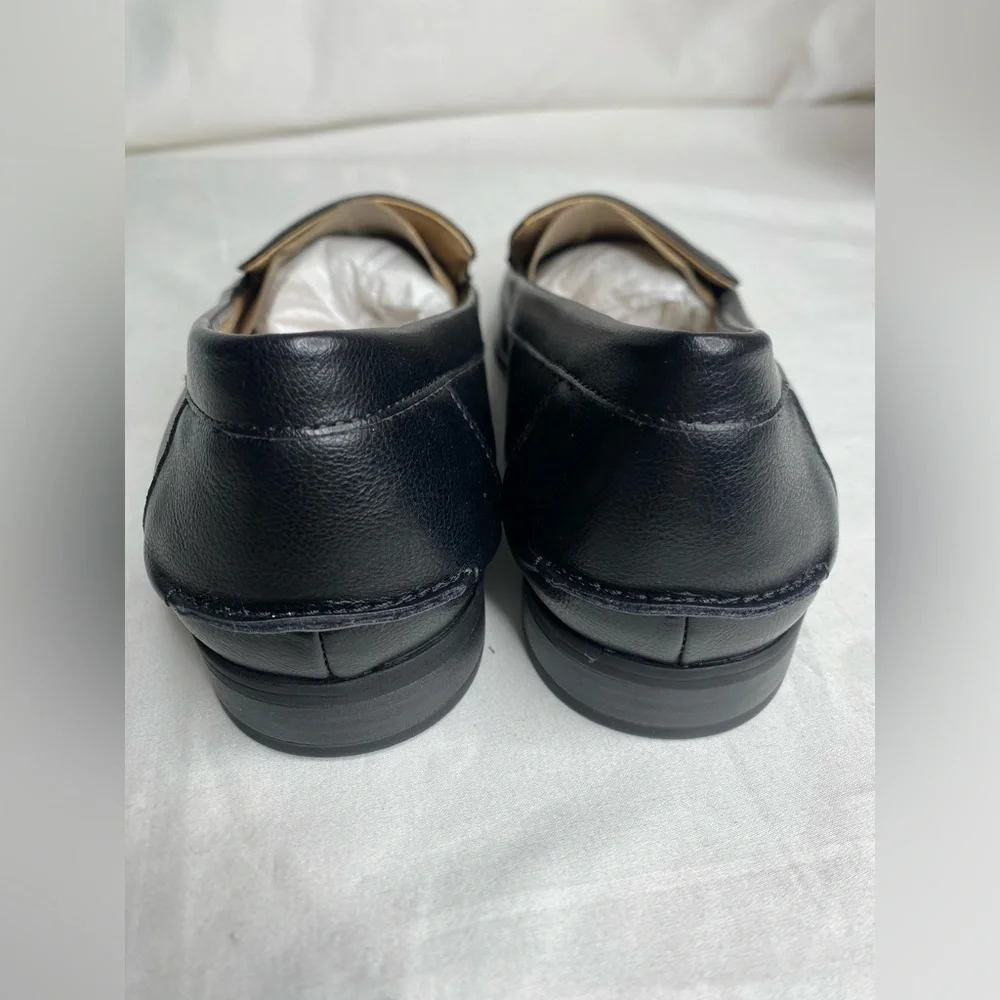 Life Stride Margot Black Burnish Women Loafer New 9.5W